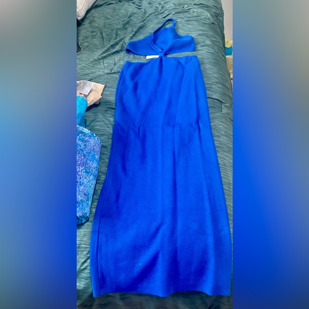 NWT Peppermayo Cobalt Margaux Knit Midi Dress, Sz 8 - Picture 5 of 5